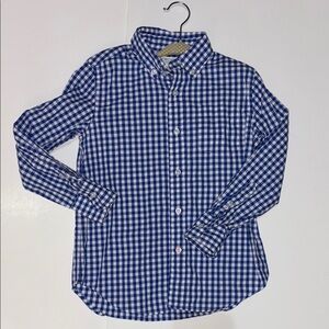 Crewcuts Blue and White Gingham Button Down Shirt